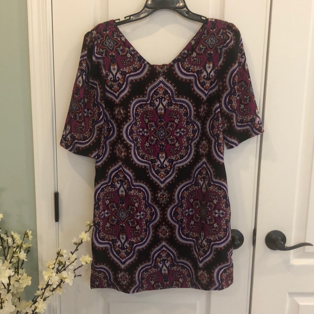Purple patterned tunic